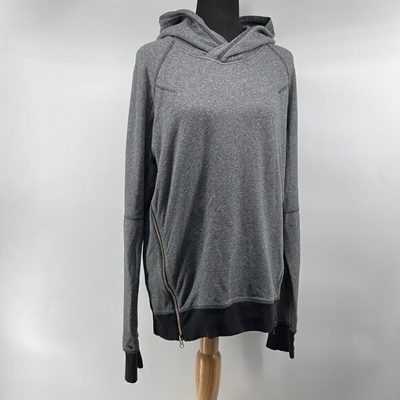 lululemon Om & Roam Pullover Heathered Speckled Black / Black sz 6 workout - Picture 3 of 11